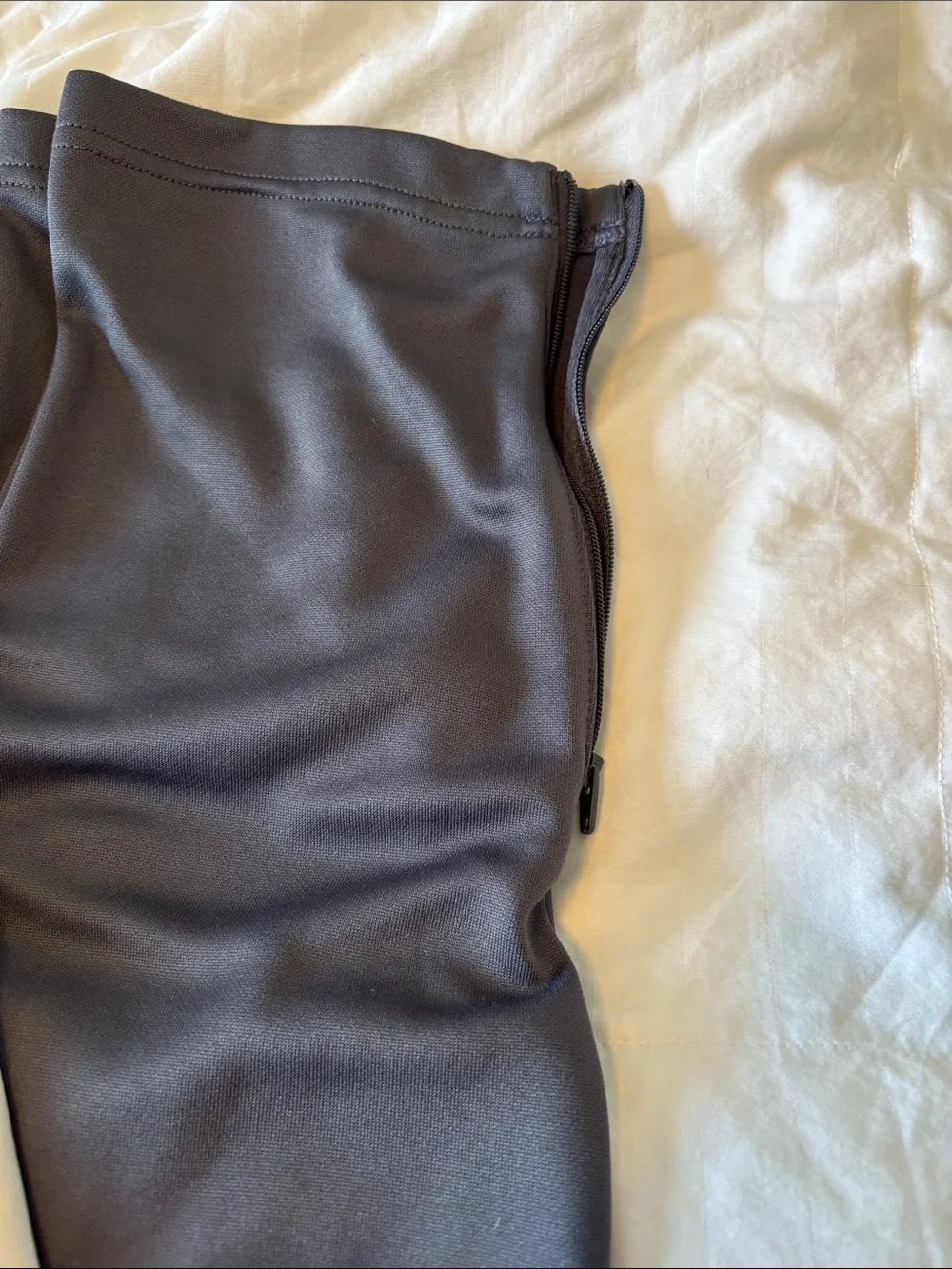 Puma Mens Gray Joggers with White Stripe